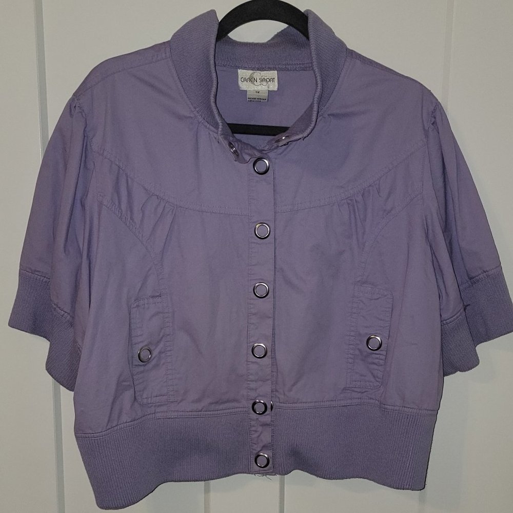 Purple bomber jacket